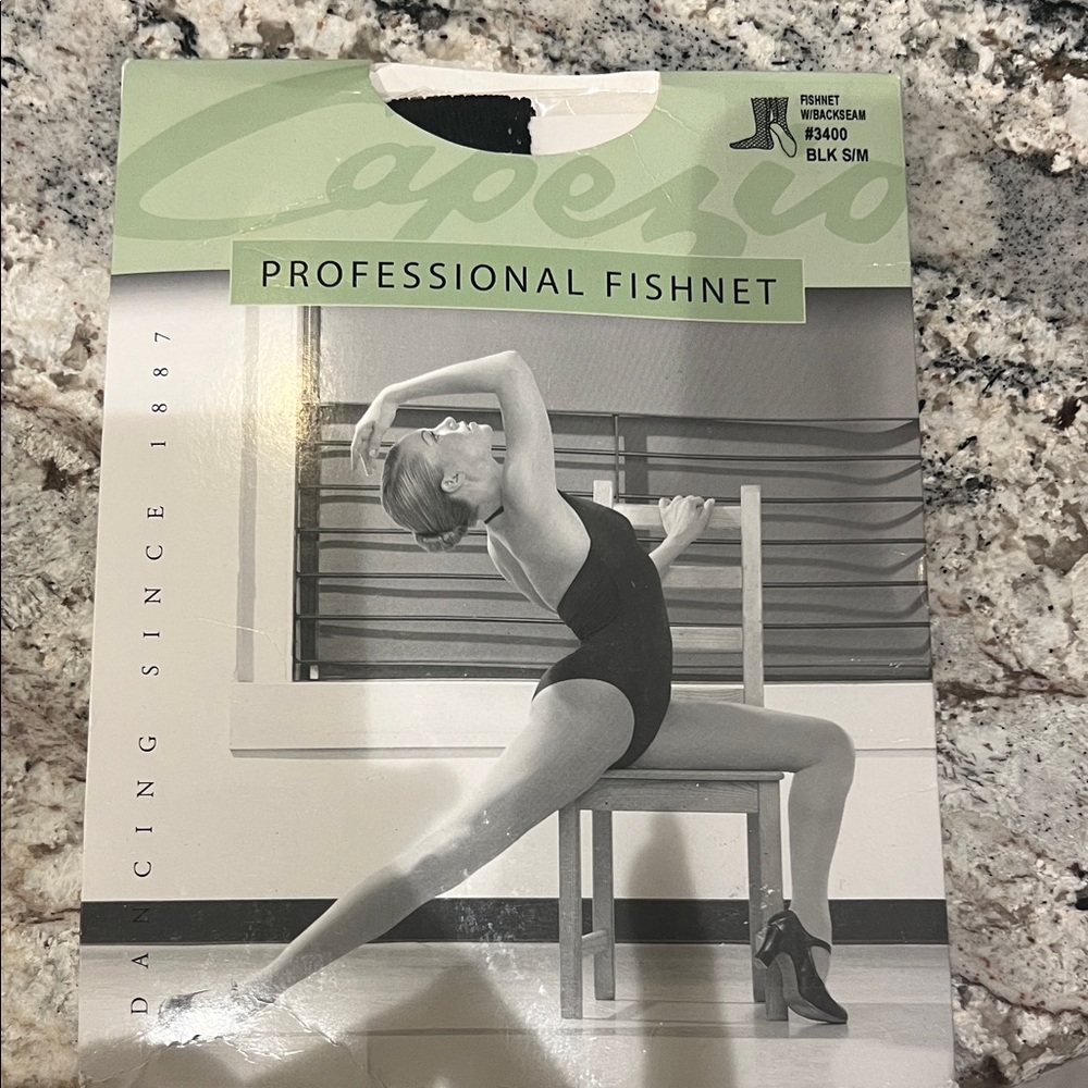 Capezio Black Professional Fishnet Stockings